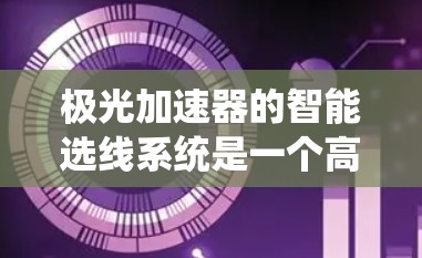 极光加速器的智能选线系统是一个高级的自动化控制系统，旨在优化加速器的性能和稳定性。以下是对该系统的详细分析