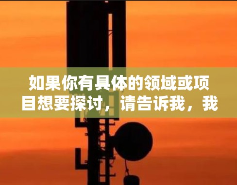 如果你有具体的领域或项目想要探讨，请告诉我，我会尽力为你提供相关信息