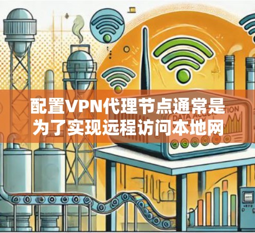 配置VPN代理节点通常是为了实现远程访问本地网络资源或加密网络通信。以下是配置VPN代理节点的一般步骤和注意事项 配置VPN代理节点通常是为了实现远程访问本地网络资源或加密网络通信。以下是配置VPN代理节点的一般步骤和注意事项